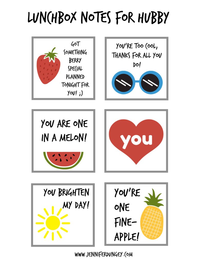 lunch box notes free printables
